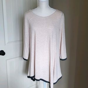 Asymmetrical long sleeve shirt